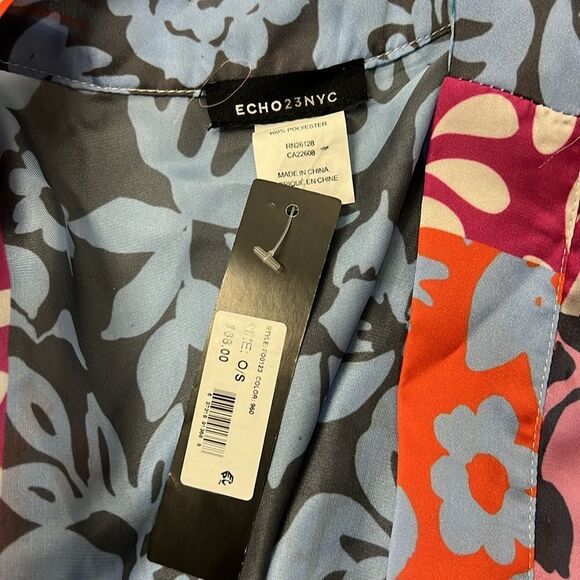 Echo 23 Women's Lightweight Patchwork Printed Duster Kimono - Picture 4 of 7